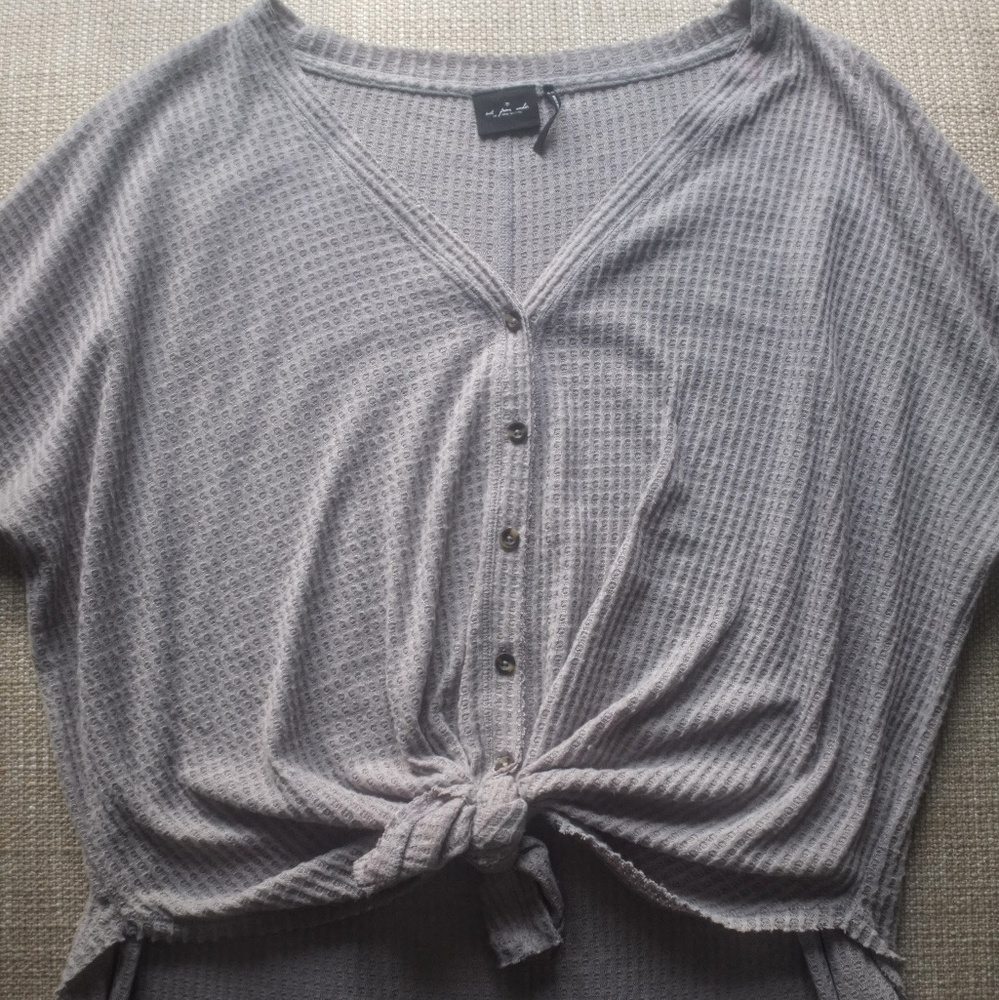 Thermal Shirt w/ Tie Front